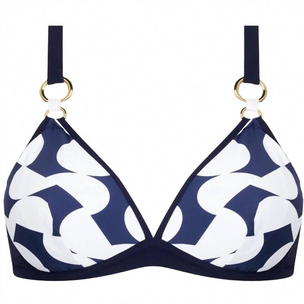 NEW LISE CHARMEL women's croisiere for ever triangle underwire bikini top in nav